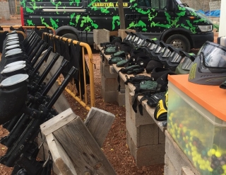Marcadoras y mascaras de paintball
